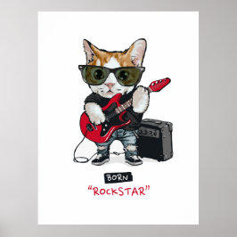Póster Kitty Rockstar T-Shirt