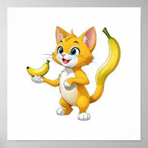 Póster "Kitty se va de bananas"
