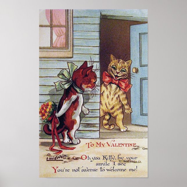 Póster Kitty Valentine, Louis Wain (Frente)