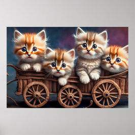 Póster Kitty Wagon