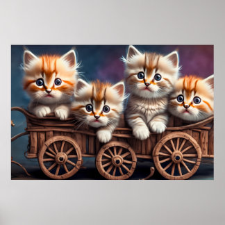 Póster Kitty Wagon
