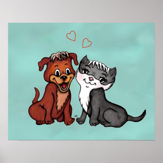 Póster Kitty y Puppy (Frente)