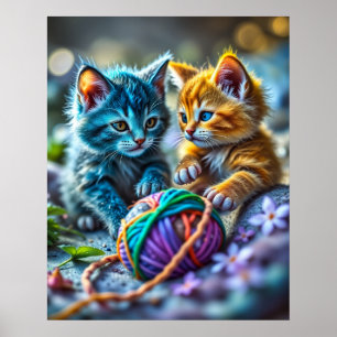 Póster Kitty Yarn Poster