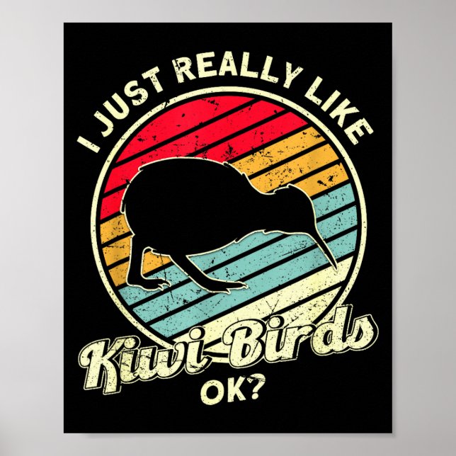 Póster Kiwi &amp; New Zealand Uni-adults Black Cotton, Ly (Frente)