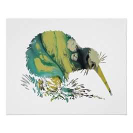 Póster Kiwi Bird Art