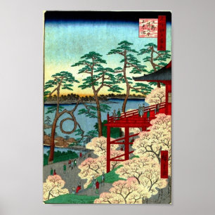 Póster Kiyomizu Pasillo y charca de Shinobazu en Ueno