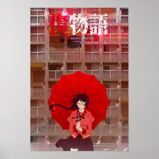 Póster Kizumonogatari Tekketsu