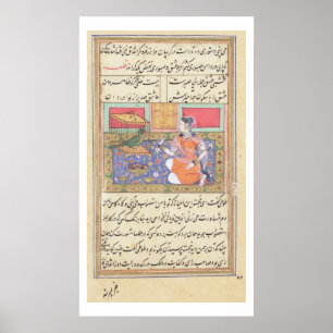 Póster Kjujista, la esposa del comerciante, hablando con