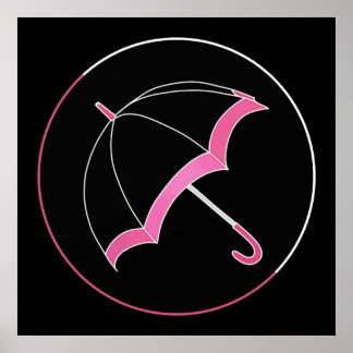 Póster Klaus Hargreeves Pink Umbrella Black