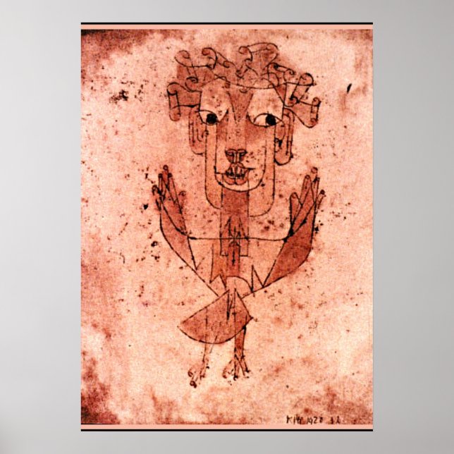 Póster Klee - Angelus Novus (Nuevo ángel) (Frente)