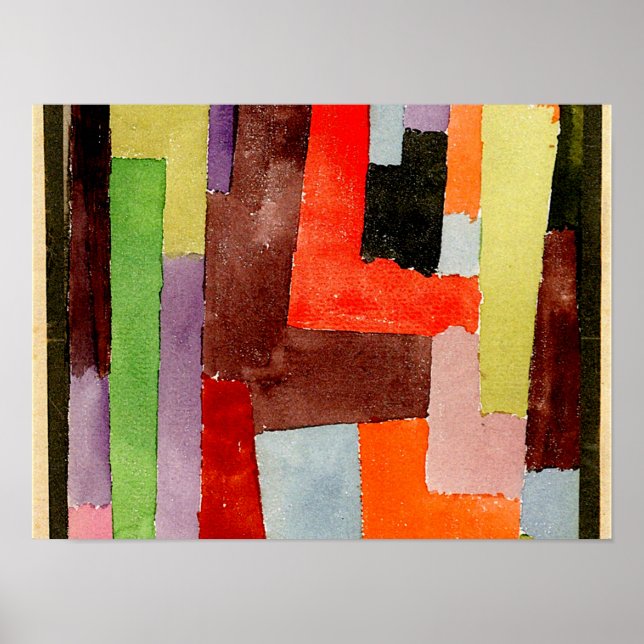 Póster Klee - Ángulos rectos (Frente)