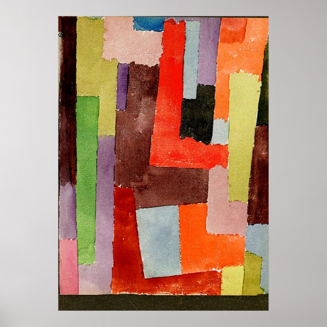 Póster Klee - Ángulos rectos (Frente)