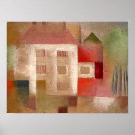 Póster Klee - Casa en los suburbios