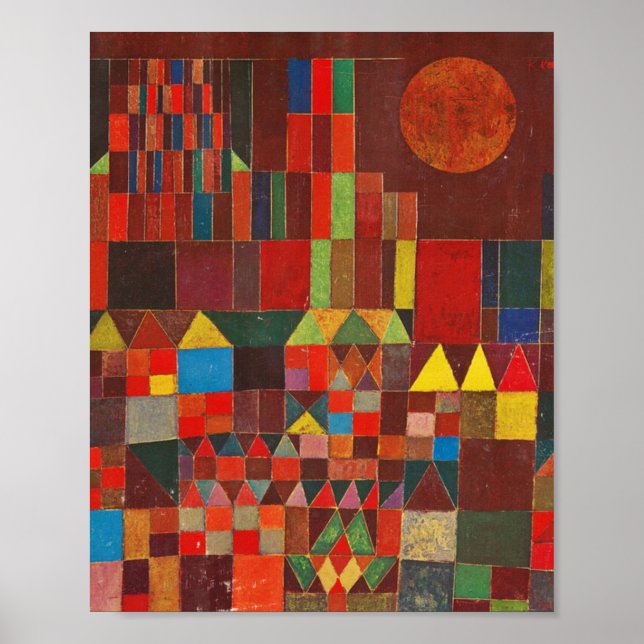 Póster Klee - Castillo y Sol (Frente)