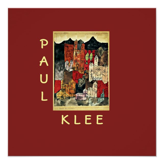 Póster Klee - Ciudad de Iglesias (Anverso)