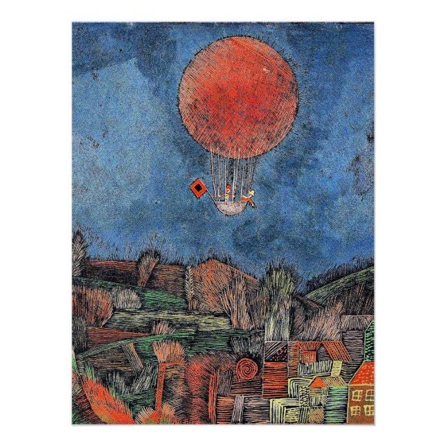 Póster Klee - Der Luft Balloon (Anverso)