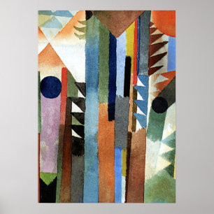 Póster Klee - Der Wald der aus dem Samenkom enstand