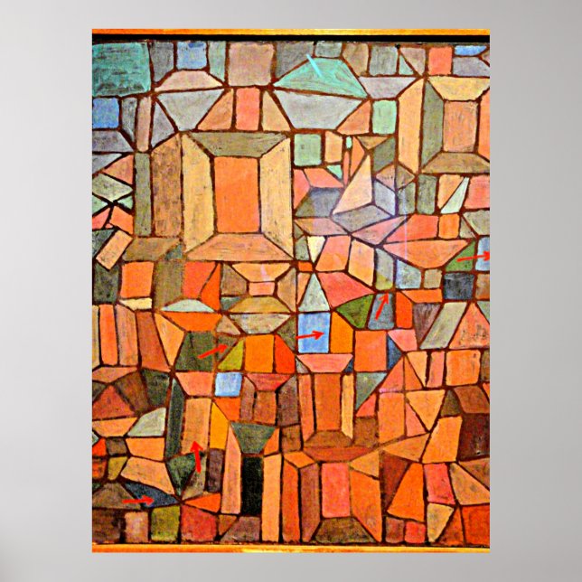 Póster Klee - El camino a la ciudadela (Frente)