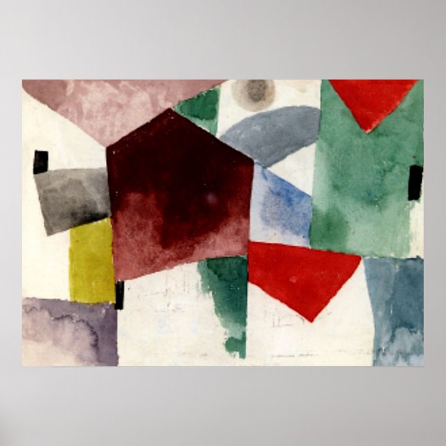 Póster Klee - El cansancio en una ciudad espaciosa (Frente)