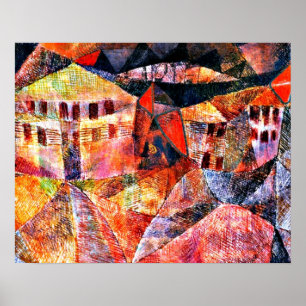 Póster Klee - El Hotel, pintura famosa,