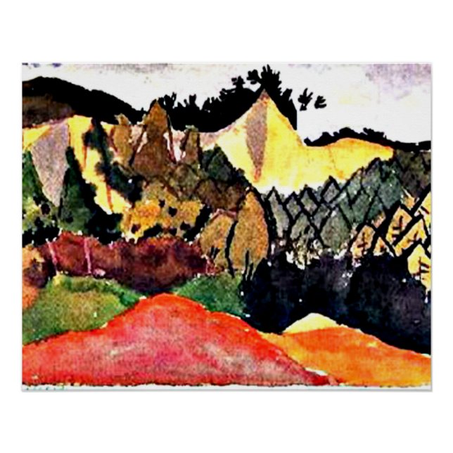 Póster Klee - En la cantera (Anverso)