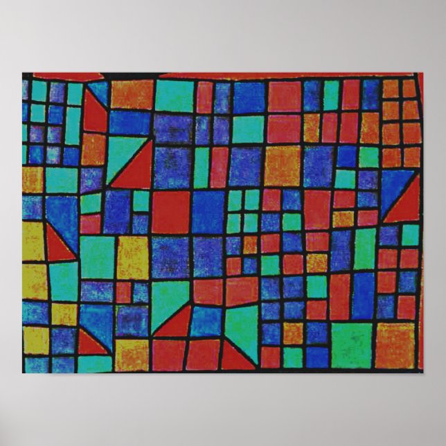 Póster Klee - Fachada de vidrio (Frente)