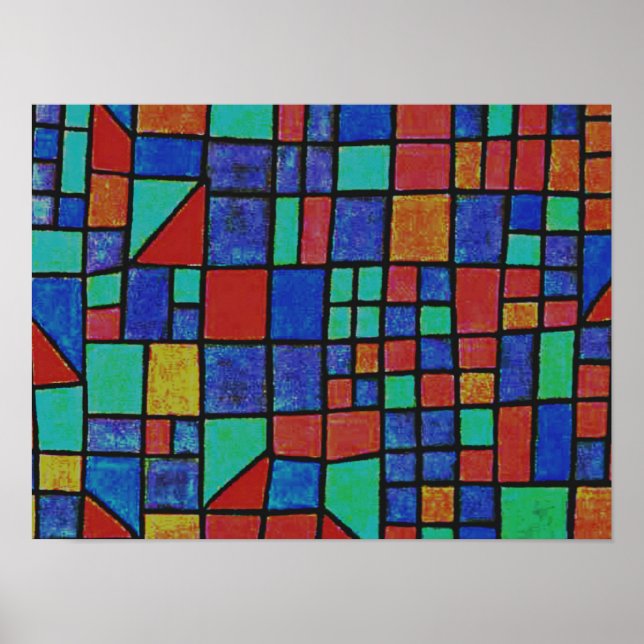 Póster Klee - Fachada de vidrio (Frente)