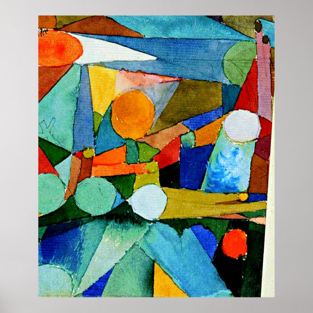 Póster Klee - Formas de color (Frente)