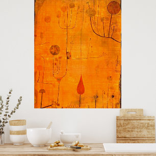 Póster Klee - Frutas en rojo