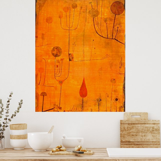 Póster Klee - Frutas en rojo (Cocina)