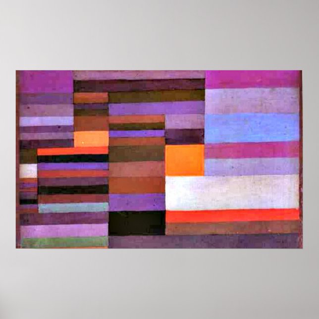 Póster Klee - Fuego por la noche (Frente)