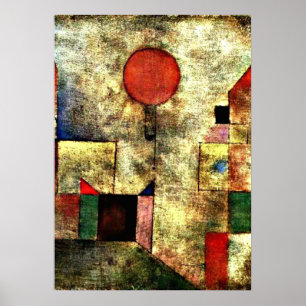 Póster Klee: Globo Rojo