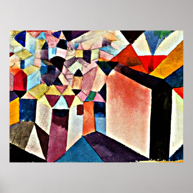 Póster Klee - Información sobre una ciudad (Frente)