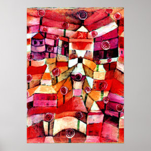 Póster Klee - Jardín Rosa
