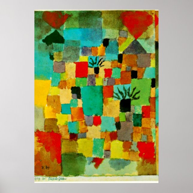 Póster Klee - Jardines del sur de Túnez - 1919 (Frente)