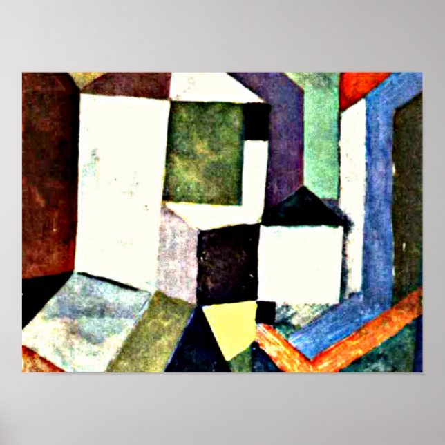 Póster Klee - Paisaje norte piadoso-1917 (Frente)