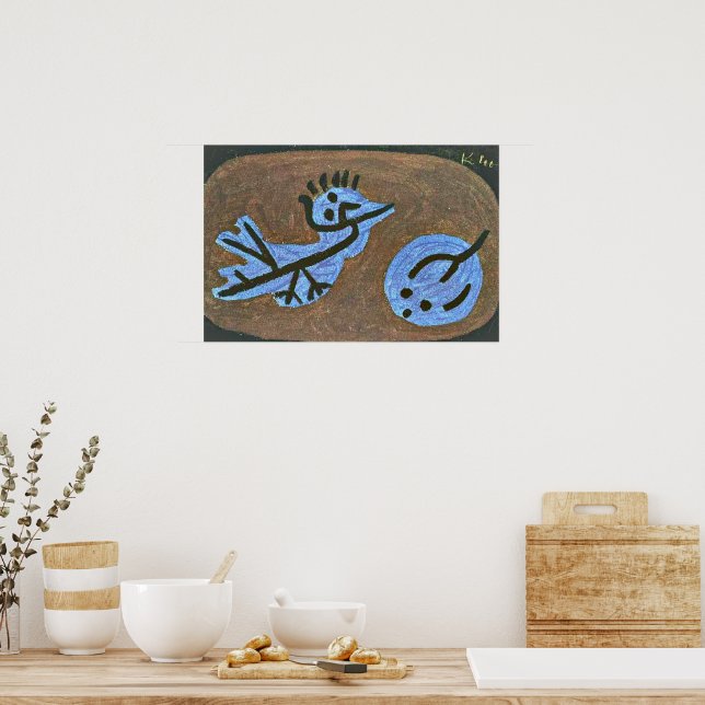 Póster Klee - Pájaro Azul-Calabaza (Cocina)