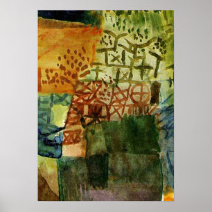 Póster Klee - Recuerdo de un jardín