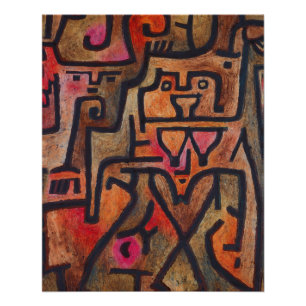 Póster Klee Resumen de arte moderno expresionista foresta
