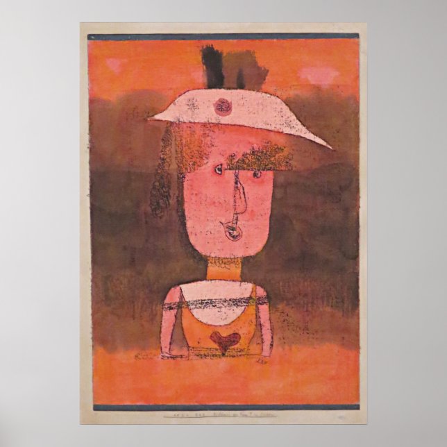 Póster Klee - Retrato de la Sra. P. en el sur (Frente)