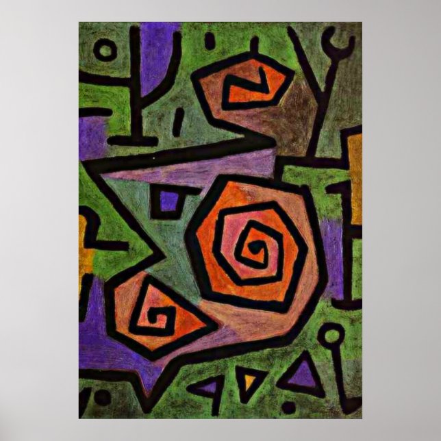 Póster Klee - Rosas heroicos (Frente)