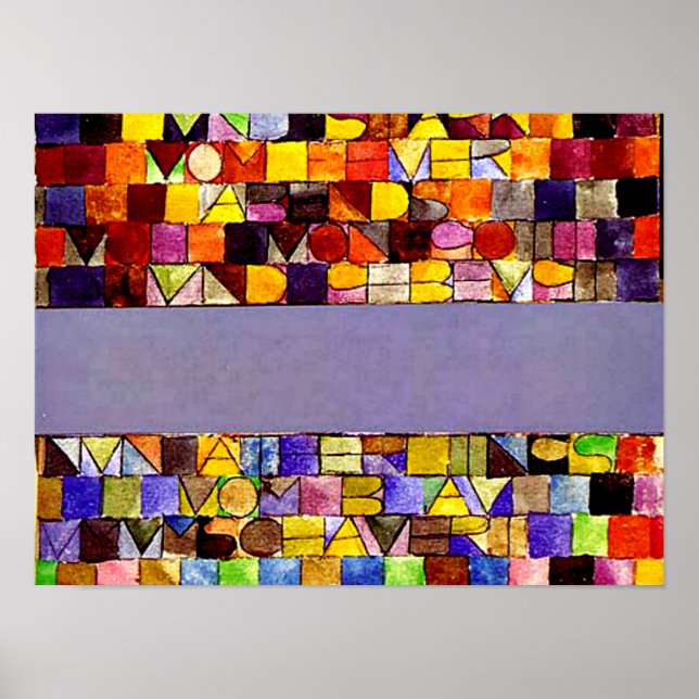 Póster Klee - Una vez emergió del grito de la noche (Frente)