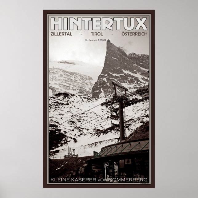 Póster Kleine Kaserer en Hintertux (Frente)