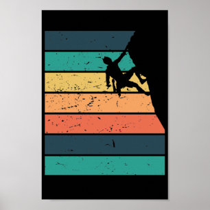 Póster Klettern Retrohintergrund