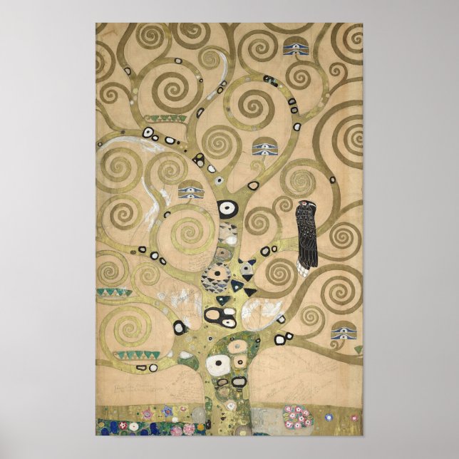 Póster Klimt "Árbol de vida" (Lebensbaum) — Frisa estocad (Frente)