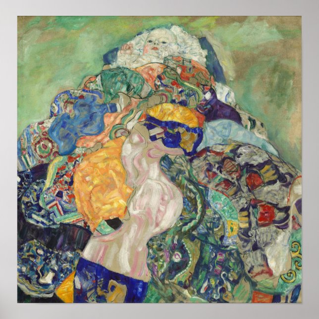 Póster Klimt - Baby Cradle 1896 (Frente)