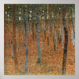 Póster Klimt - Bosquecillo de hayas 1902