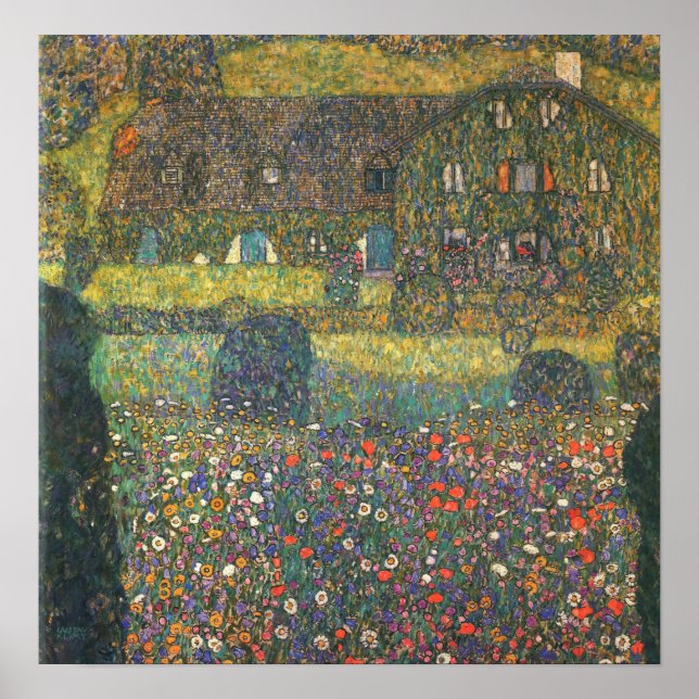 Póster Klimt - Casa de campo 1914 (Frente)
