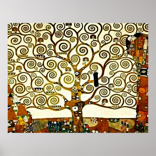 Póster Klimt - El árbol de la vida, la frisa estocleta (Frente)