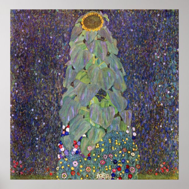 Póster Klimt ~ Eso es Sonnenblume (Frente)